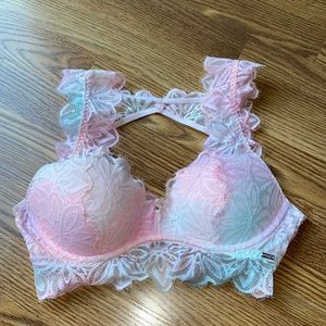 VS PINK cotton candy lace bralette